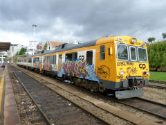 
Porto - Pocinho DMU '058' at Regua Station, April 2012